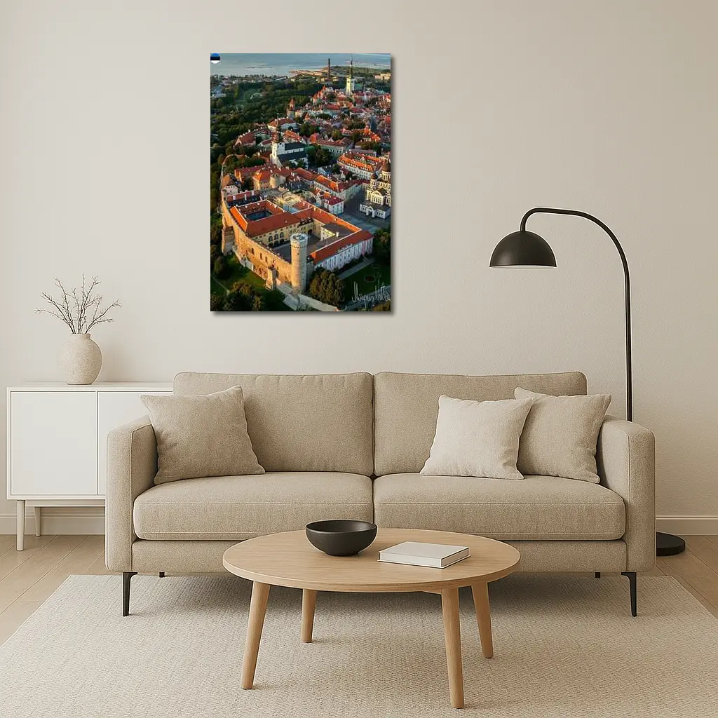 Tallinn Old Town Aerial View Estonia – Wall Art