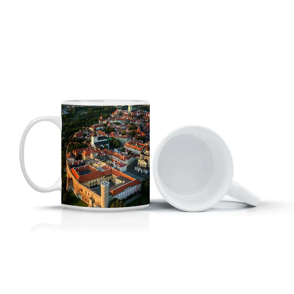 Tallinn Old Town Aerial View Estonia – Mugs
