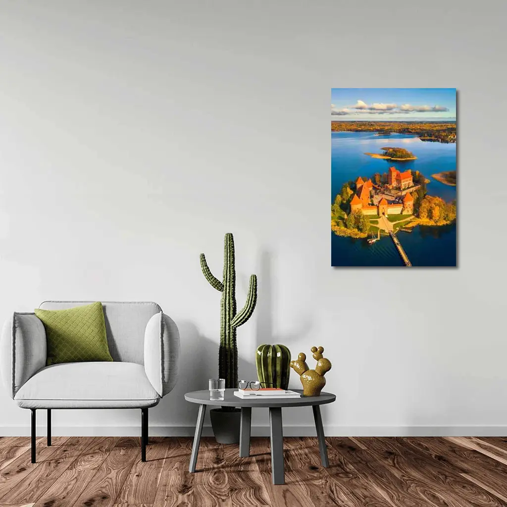 Trakai Island Castle Aerial Lake View – Wall Art