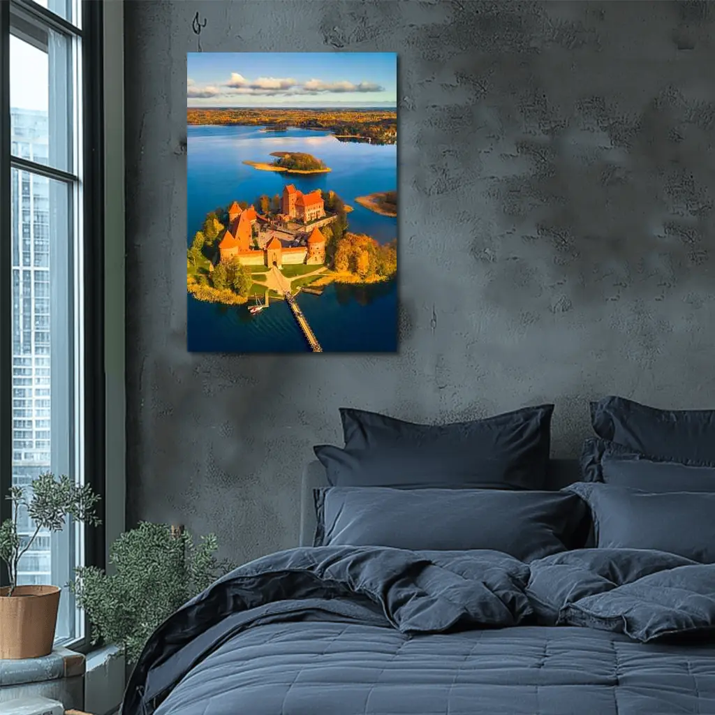 Trakai Island Castle Aerial Lake View – Wall Art