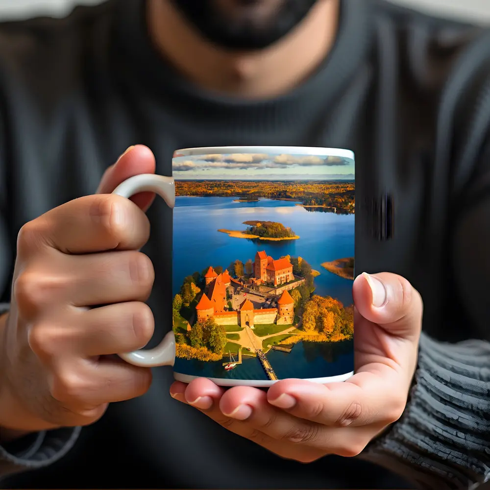 Trakai Island Castle Aerial Lake View – Mugs