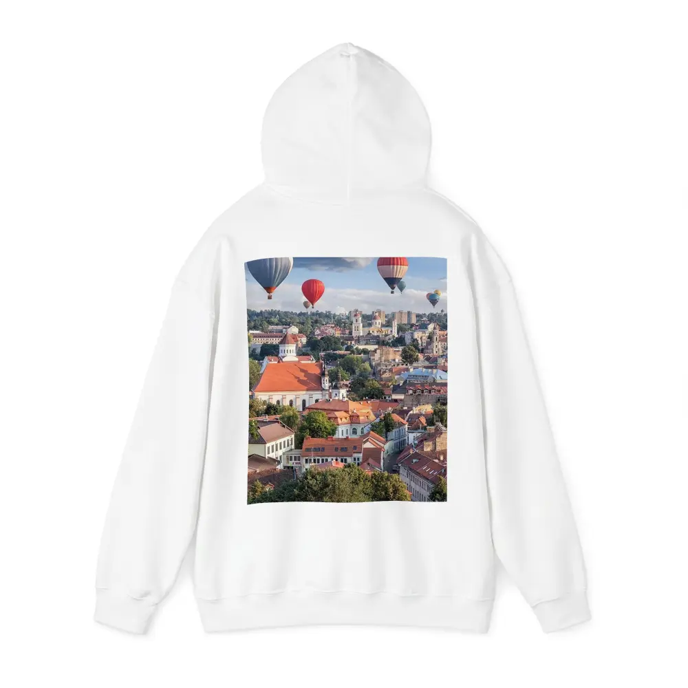 Hot Air Balloons Over Vilnius Old Town – Hoodies