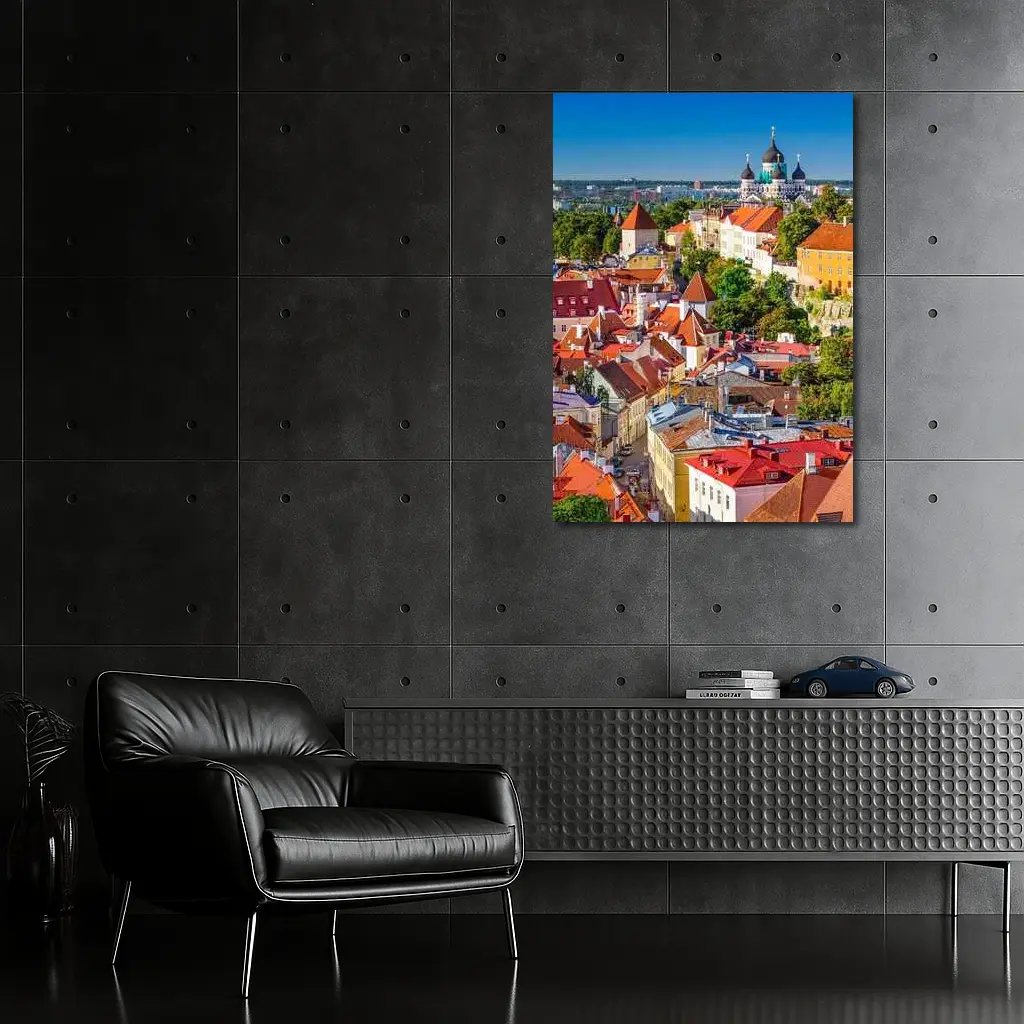 Tallinn Old Town Aerial View Estonia – Wall Art