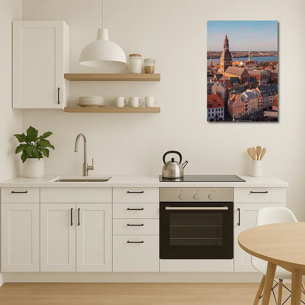 Riga Old Town Cathedral Aerial City View – Wall Art
