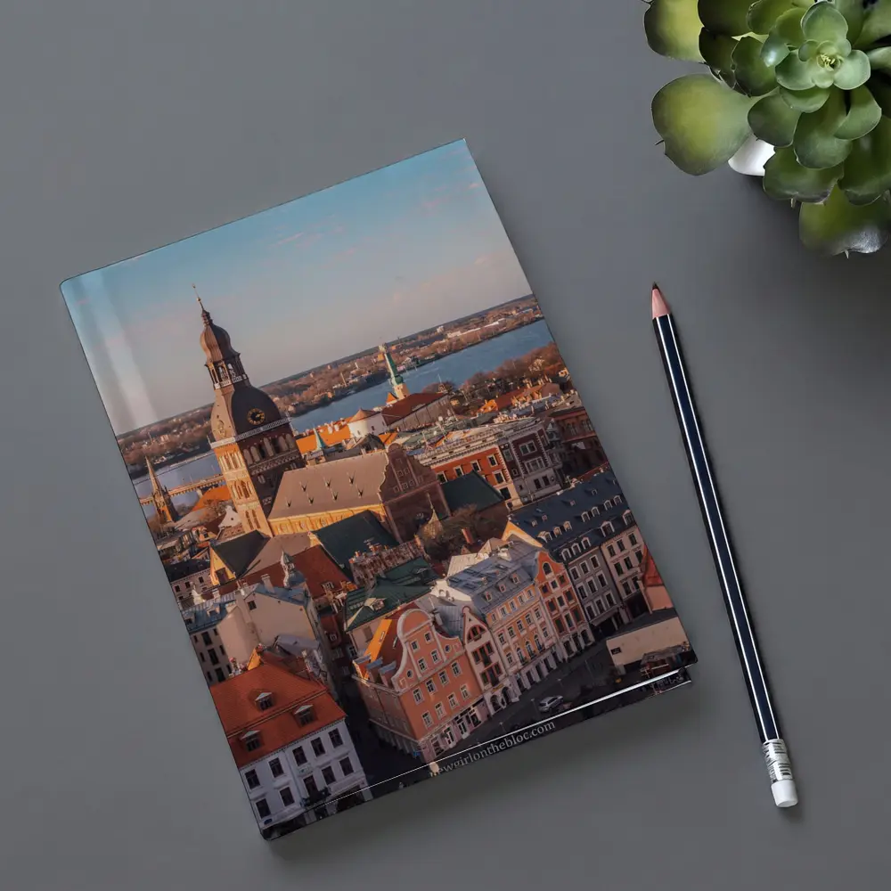 Riga Old Town Cathedral Aerial City View – Notebooks