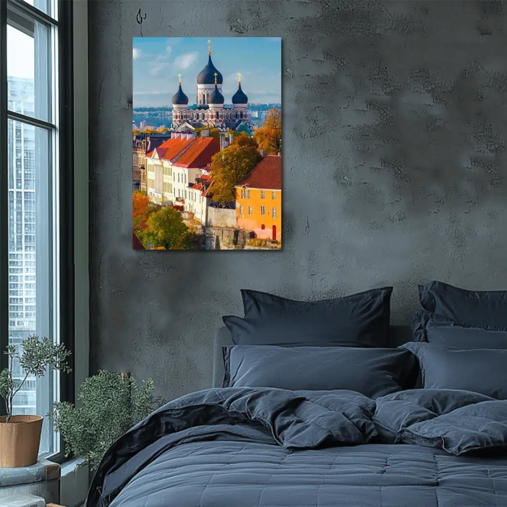 Tallinn Old Town Alexander Nevsky Cathedral Autumn – Wall Art