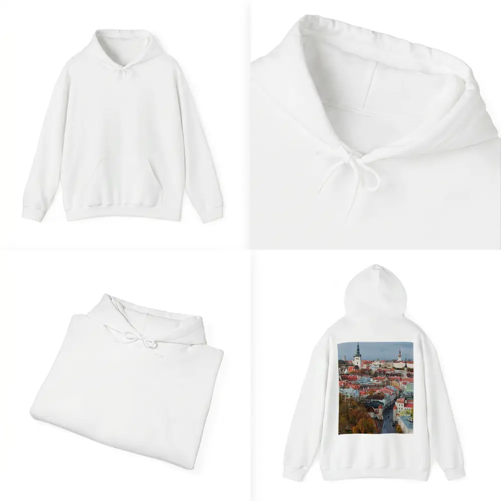Tallinn Old Town Aerial Autumn City View – Hoodies