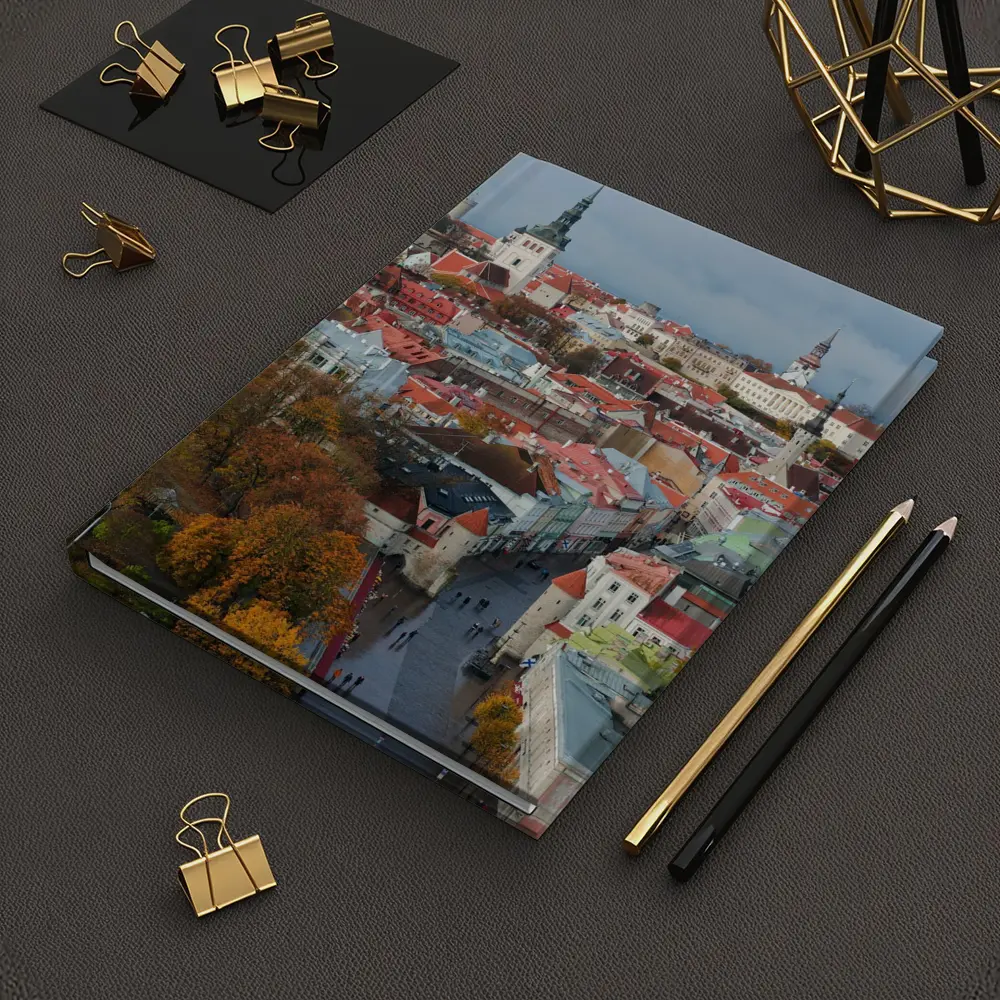 Tallinn Old Town Aerial Autumn City View – Notebooks