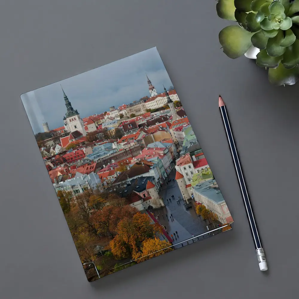 Tallinn Old Town Aerial Autumn City View – Notebooks