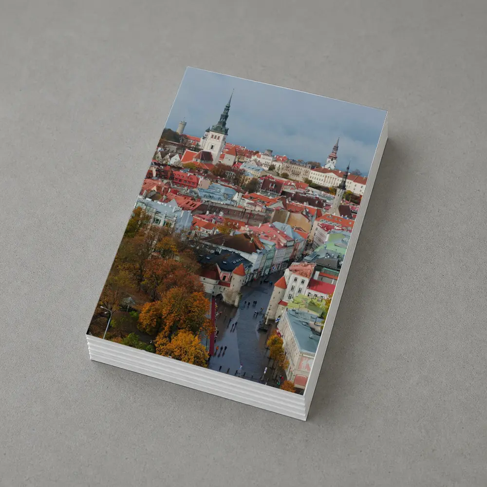 Tallinn Old Town Aerial Autumn City View – Postcards