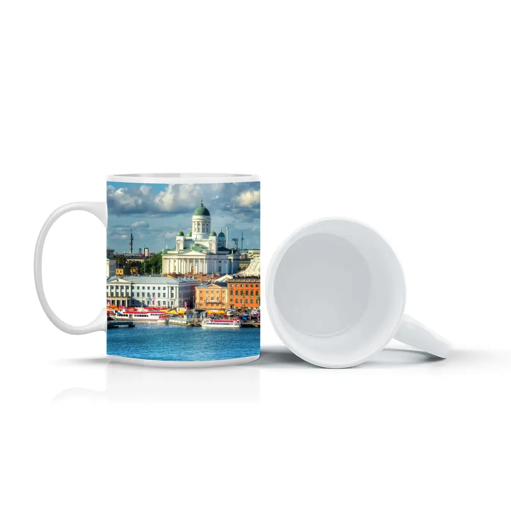 Helsinki Cathedral Harbor Waterfront City View – Mugs