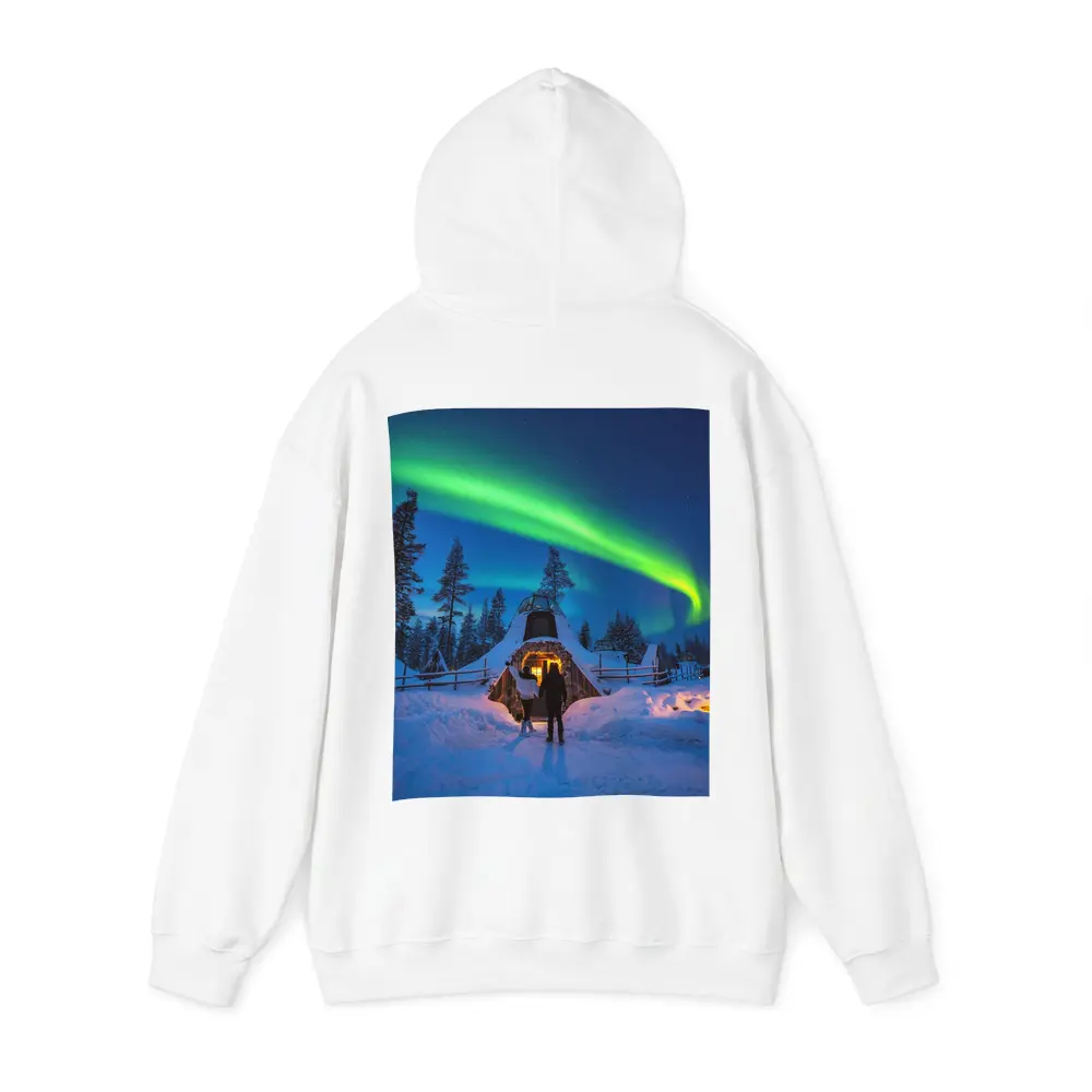 Couple Northern Lights Aurora Winter Forest – Hoodies