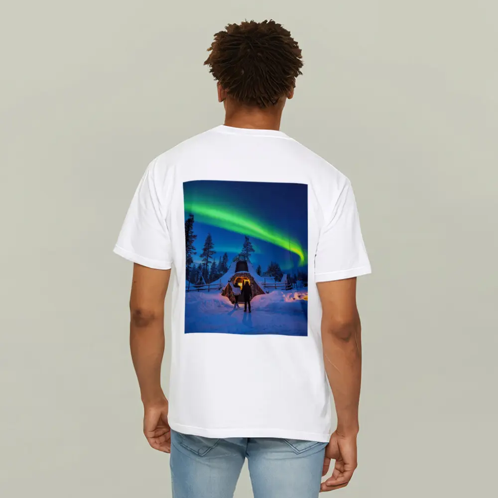 Couple Northern Lights Aurora Winter Forest – T-Shirts