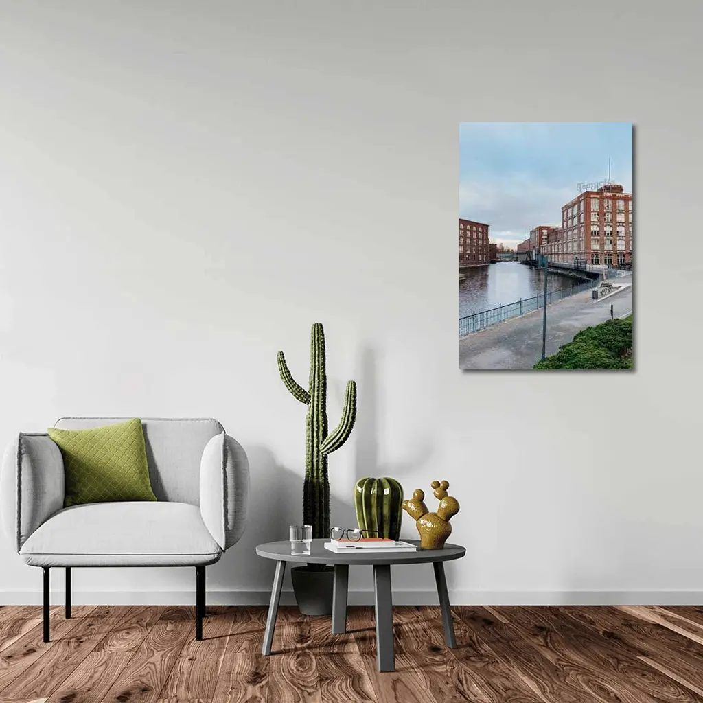 Tampere Finland Industrial Canal Brick Buildings – Wall Art