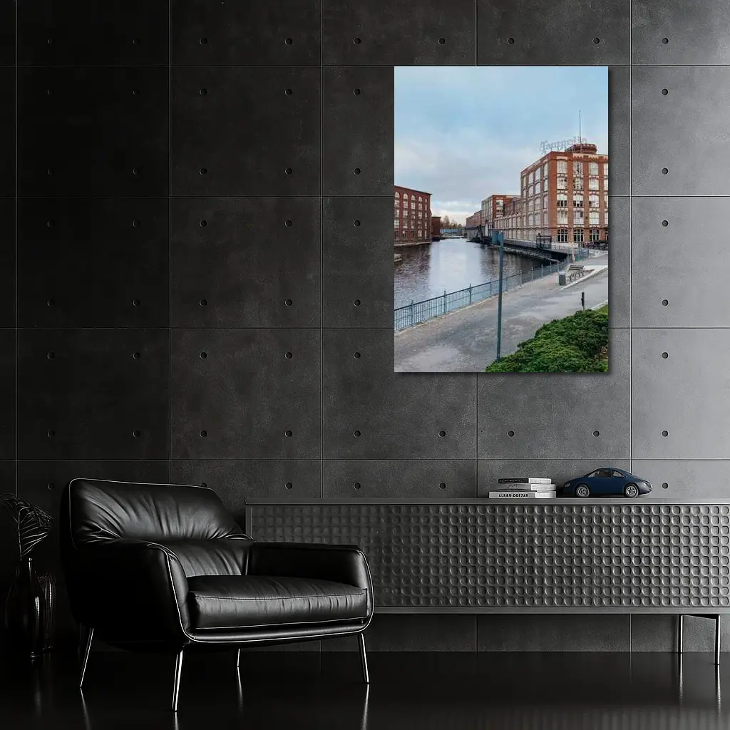 Tampere Finland Industrial Canal Brick Buildings – Wall Art