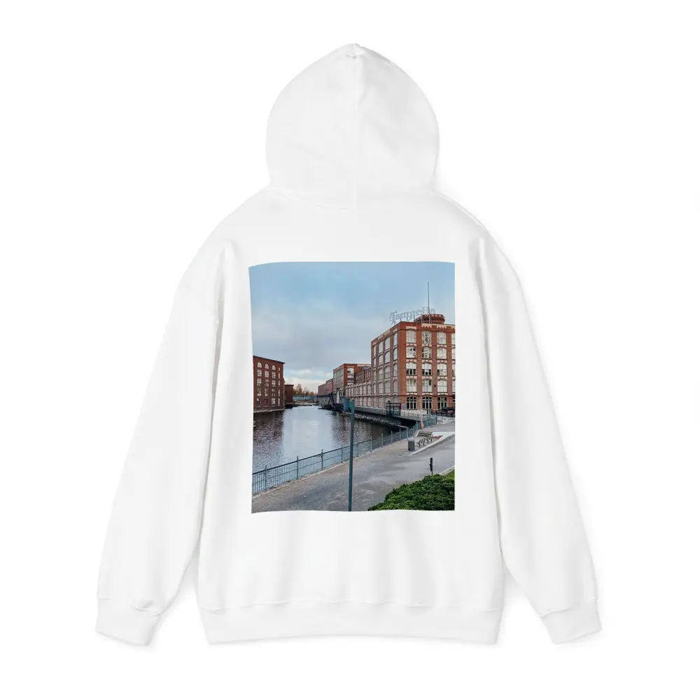Tampere Finland Industrial Canal Brick Buildings – Hoodies