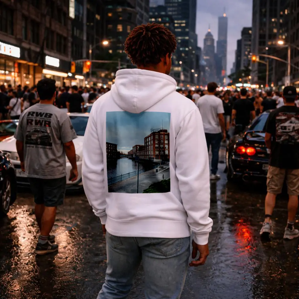 Tampere Finland Industrial Canal Brick Buildings – Hoodies