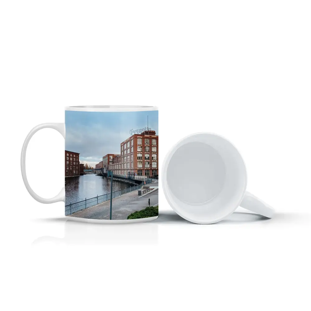 Tampere Finland Industrial Canal Brick Buildings – Mugs