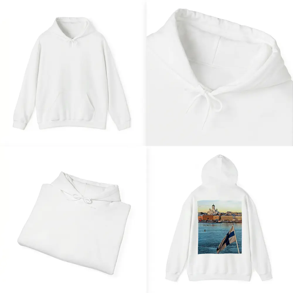 Helsinki Cathedral Finland Flag Harbor View – Hoodies
