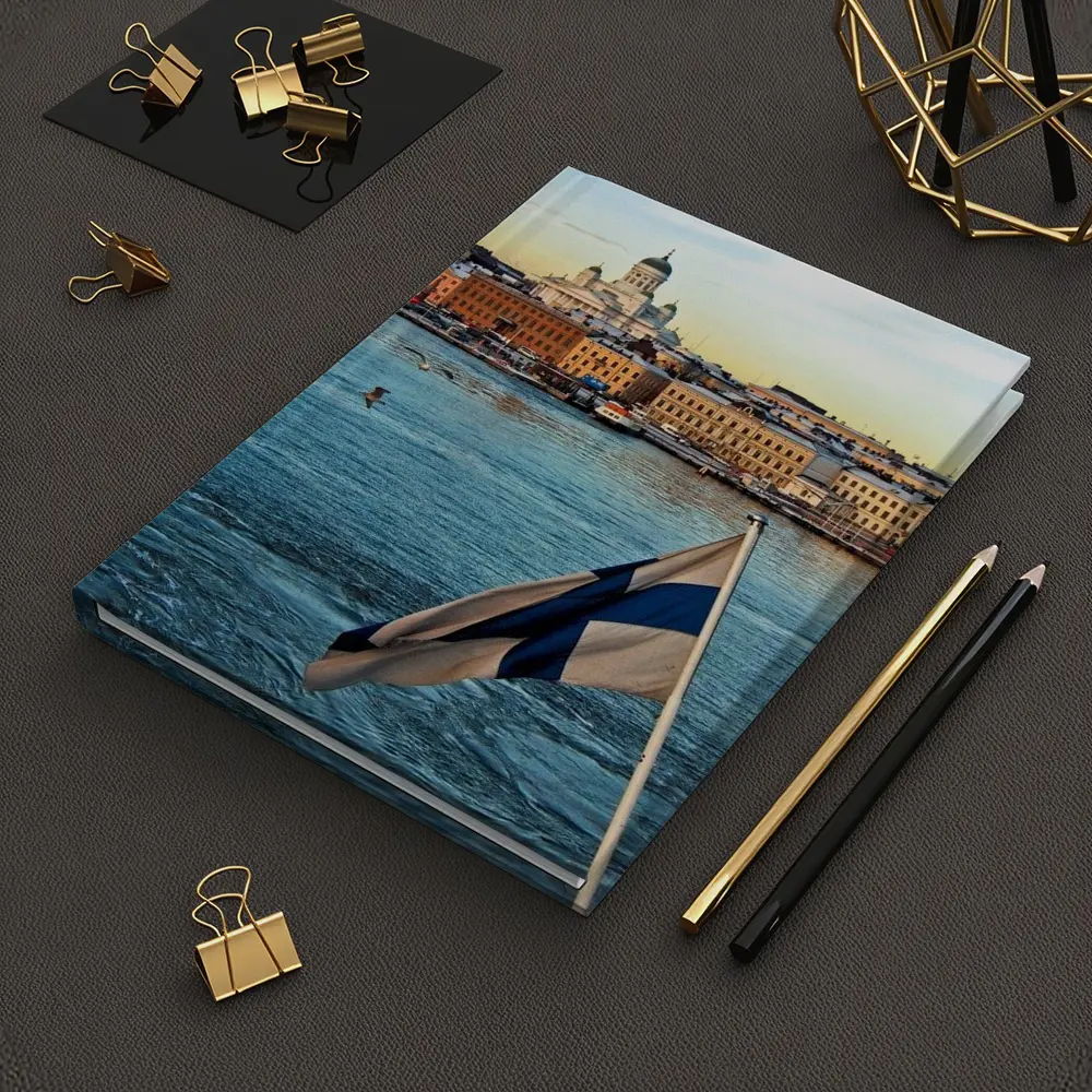 Helsinki Cathedral Finland Flag Harbor View – Notebooks