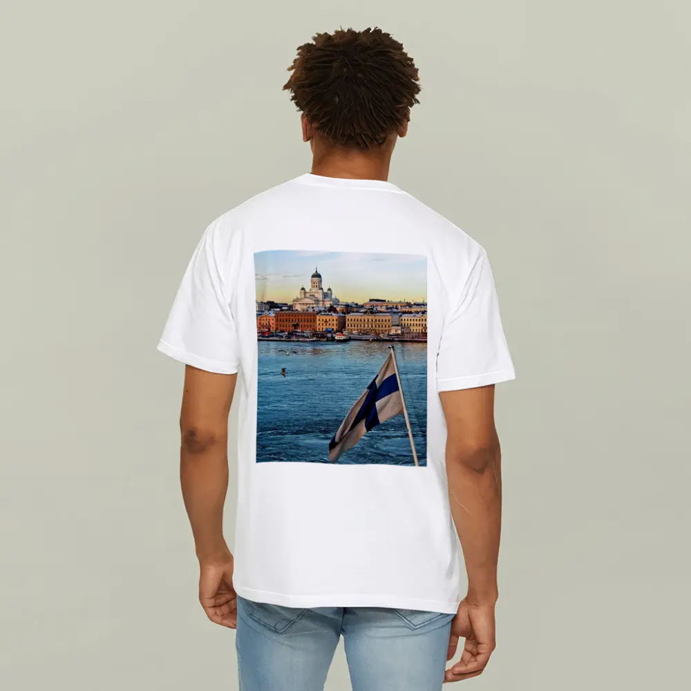 Helsinki Cathedral Finland Flag Harbor View – T-Shirts