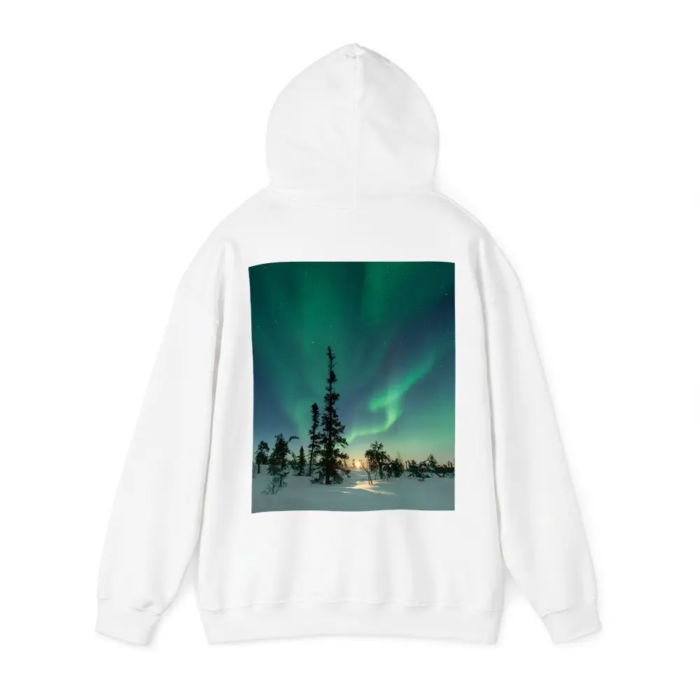 Northern Lights Green Aurora Boreal Winter Forest – Hoodies