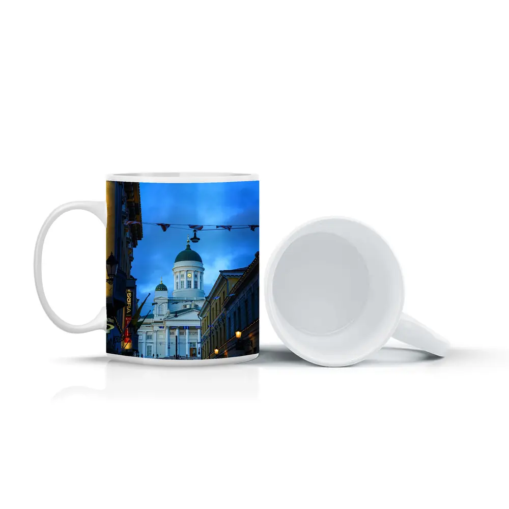 Helsinki Cathedral Green Dome Blue Dusk – Mugs