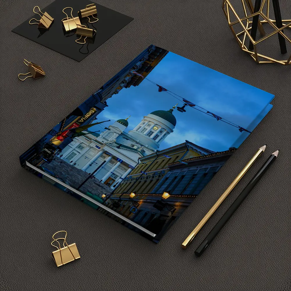 Helsinki Cathedral Green Dome Blue Dusk – Notebooks