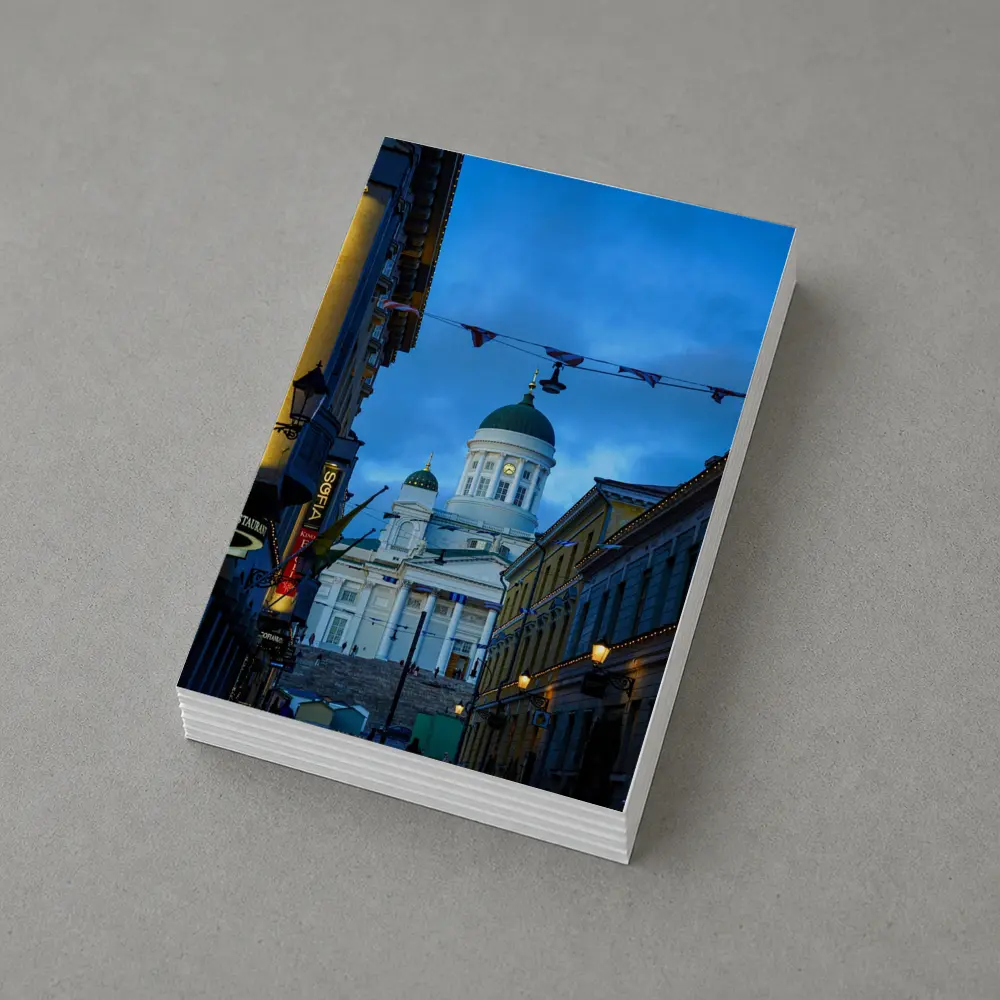 Helsinki Cathedral Green Dome Blue Dusk – Postcards