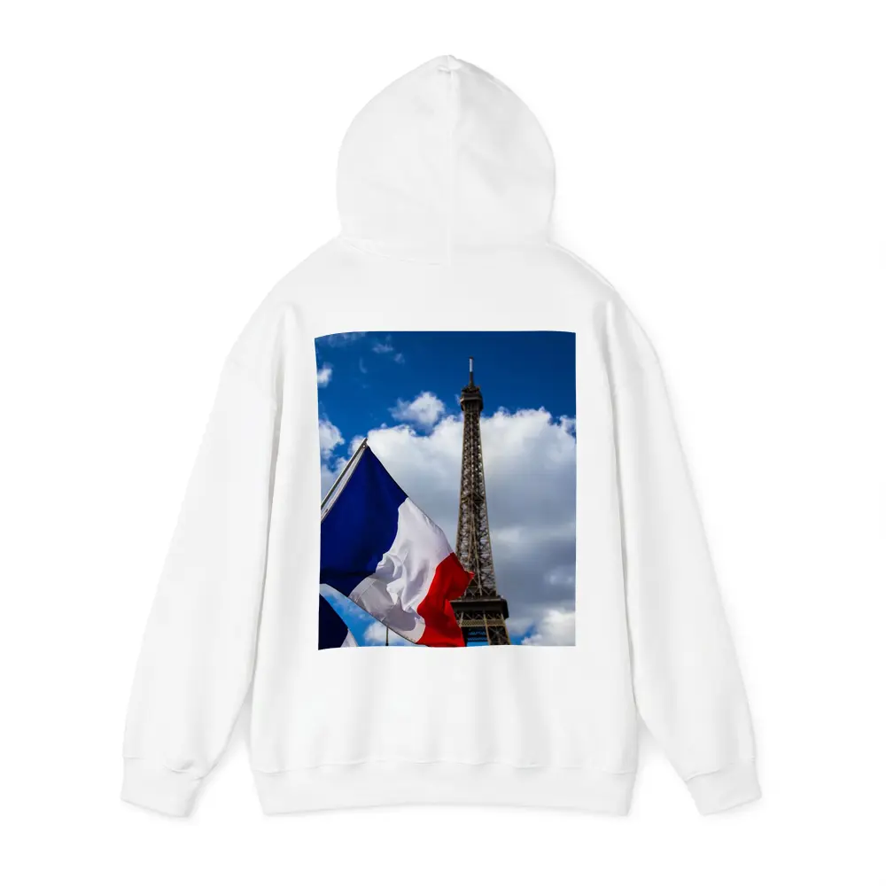 French Flag Eiffel Tower Paris Blue Sky – Hoodies