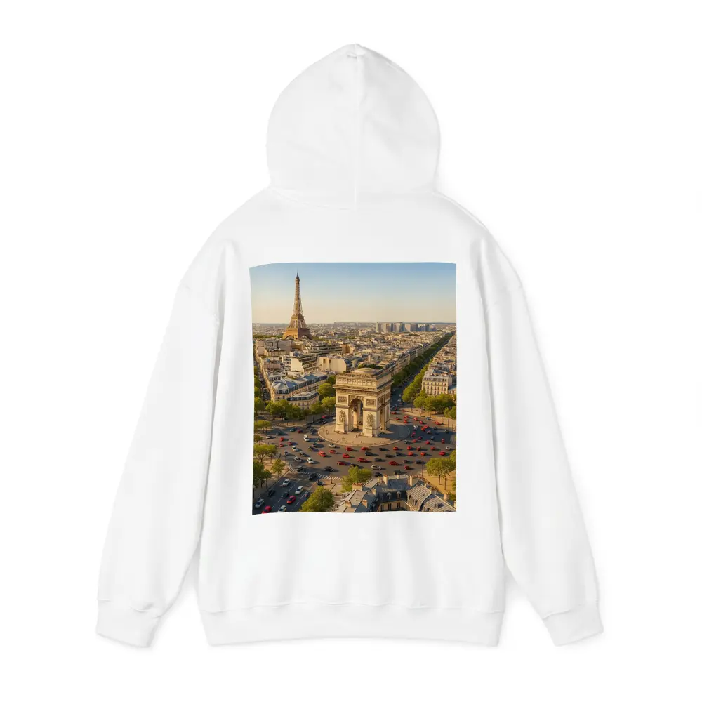 Arc de Triomphe Paris Aerial City View – Hoodies