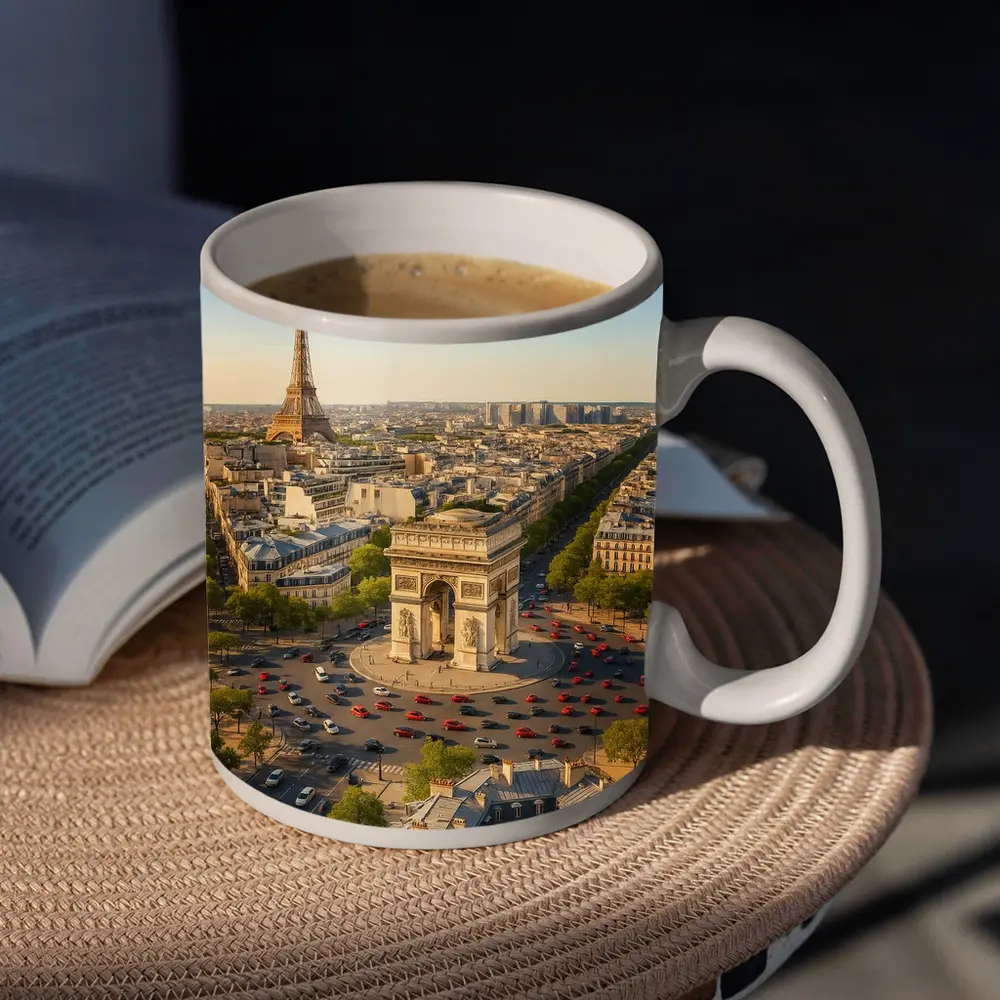 Arc de Triomphe Paris Aerial City View – Mugs