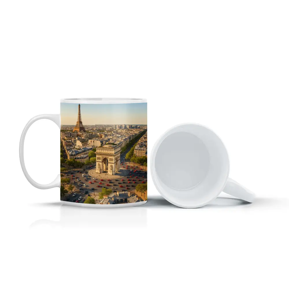 Arc de Triomphe Paris Aerial City View – Mugs