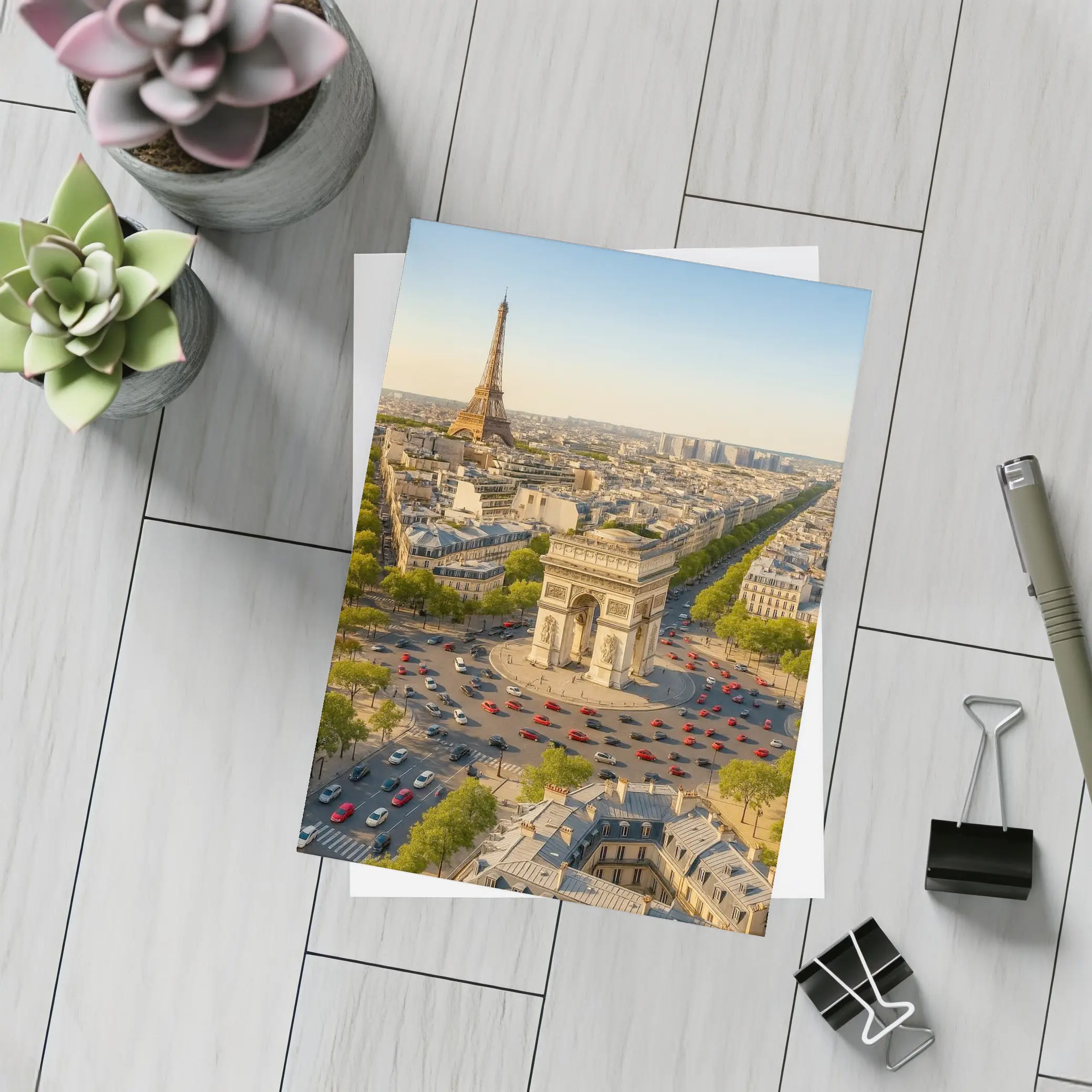 Arc de Triomphe Paris Aerial City View – Postcards