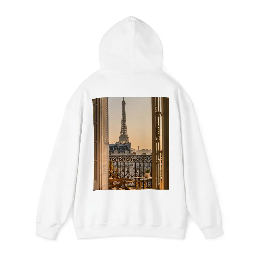 Eiffel Tower View From Paris Balcony – Hoodies