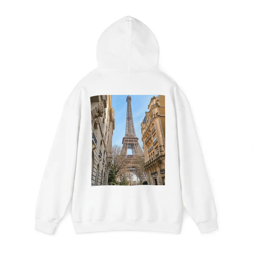 Eiffel Tower Paris Street View Blue Sky – Hoodies