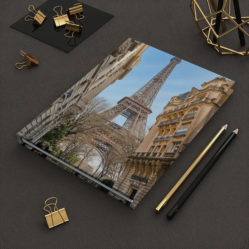 Eiffel Tower Paris Street View Blue Sky – Notebooks