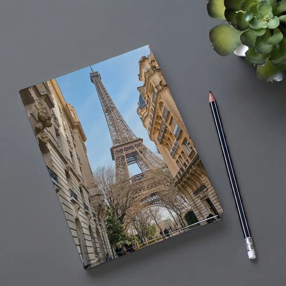 Eiffel Tower Paris Street View Blue Sky – Notebooks