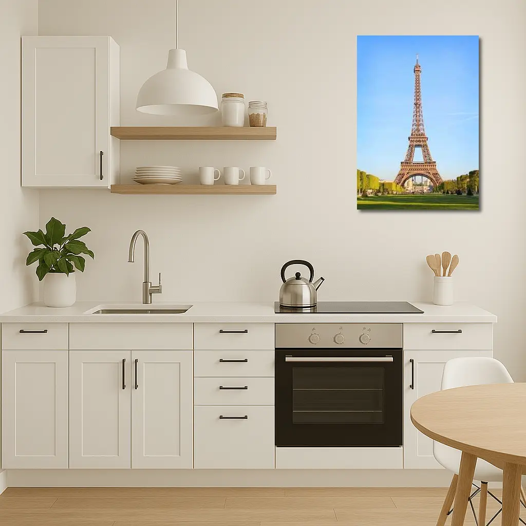 Eiffel Tower Paris Blue Sky Green Gardens – Wall Art