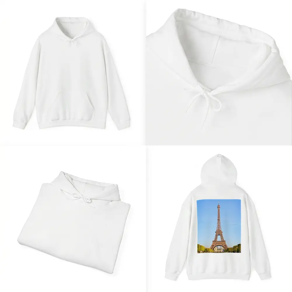 Eiffel Tower Paris Blue Sky Green Gardens – Hoodies
