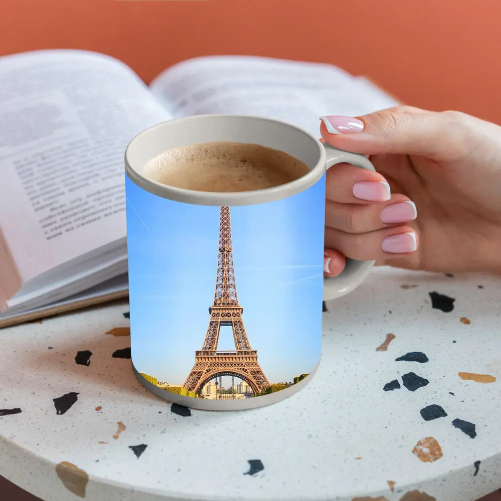 Eiffel Tower Paris Blue Sky Green Gardens – Mugs