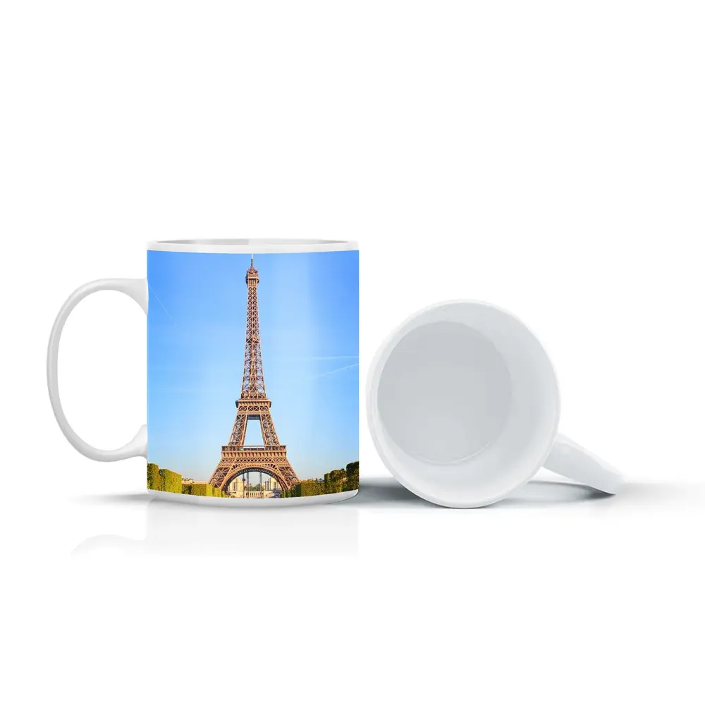 Eiffel Tower Paris Blue Sky Green Gardens – Mugs