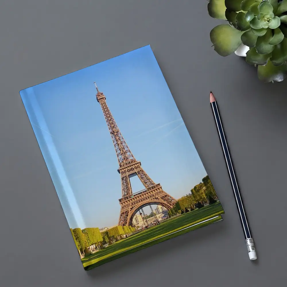 Eiffel Tower Paris Blue Sky Green Gardens – Notebooks