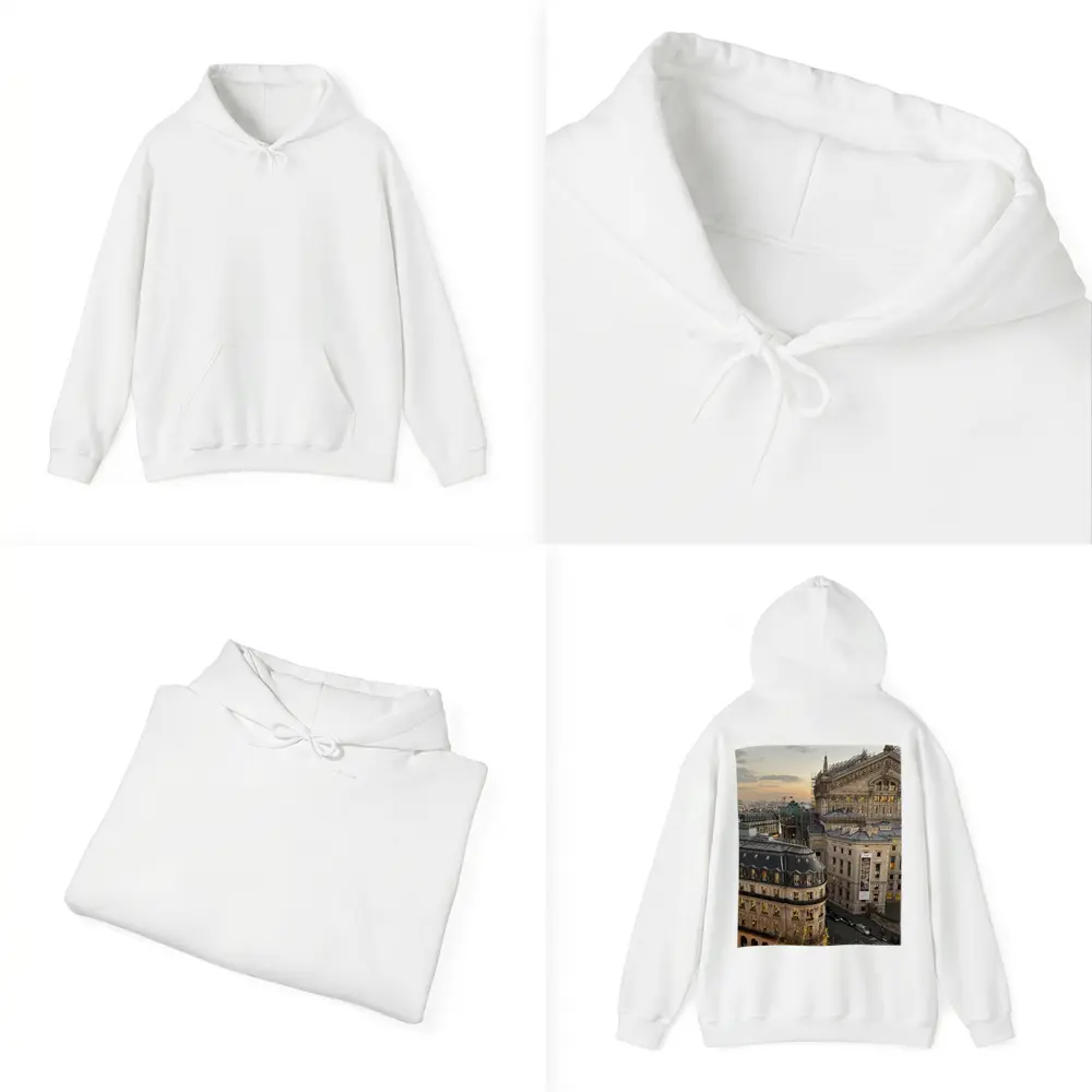 Paris Opera House Rooftop View At Sunset – Hoodies