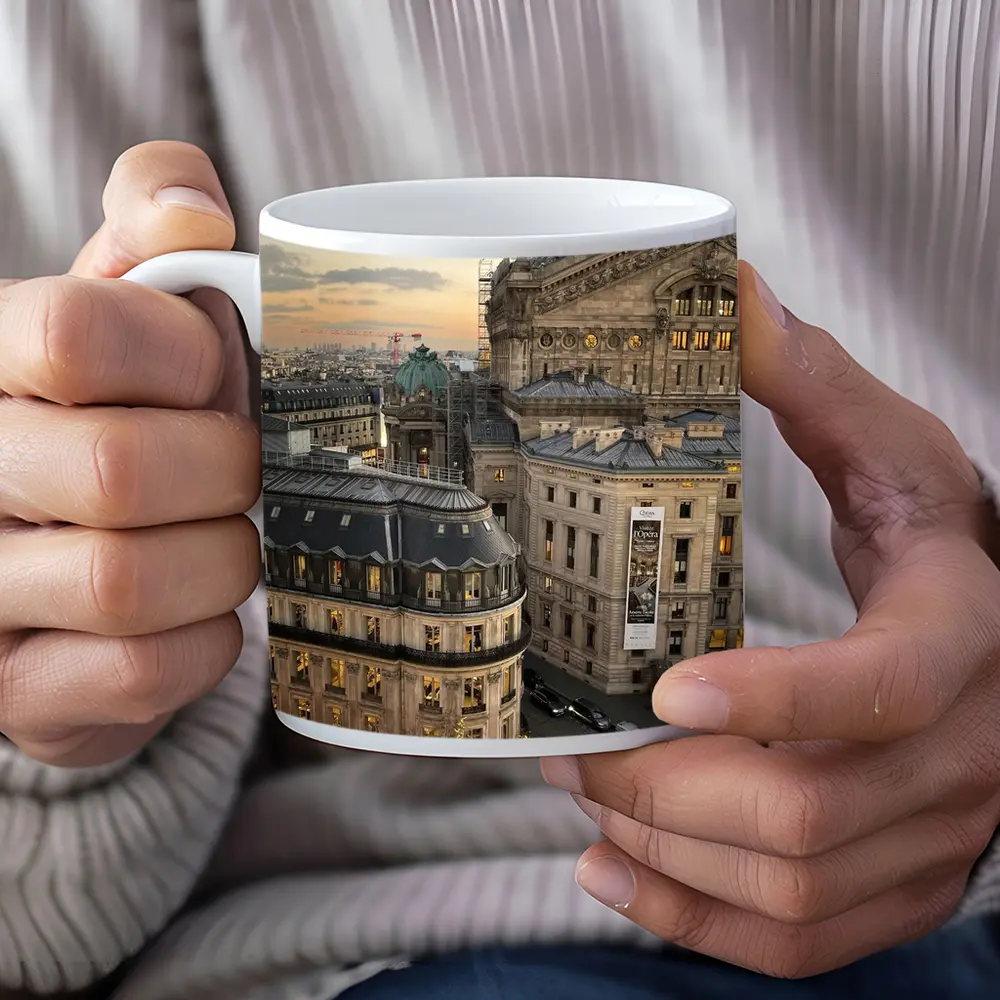 Paris Opera House Rooftop View At Sunset – Mugs