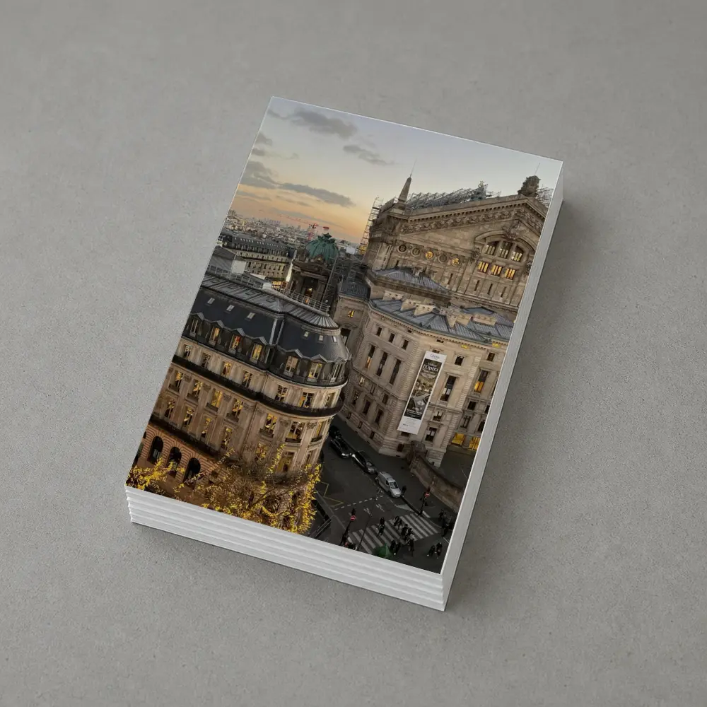 Paris Opera House Rooftop View At Sunset – Postcards