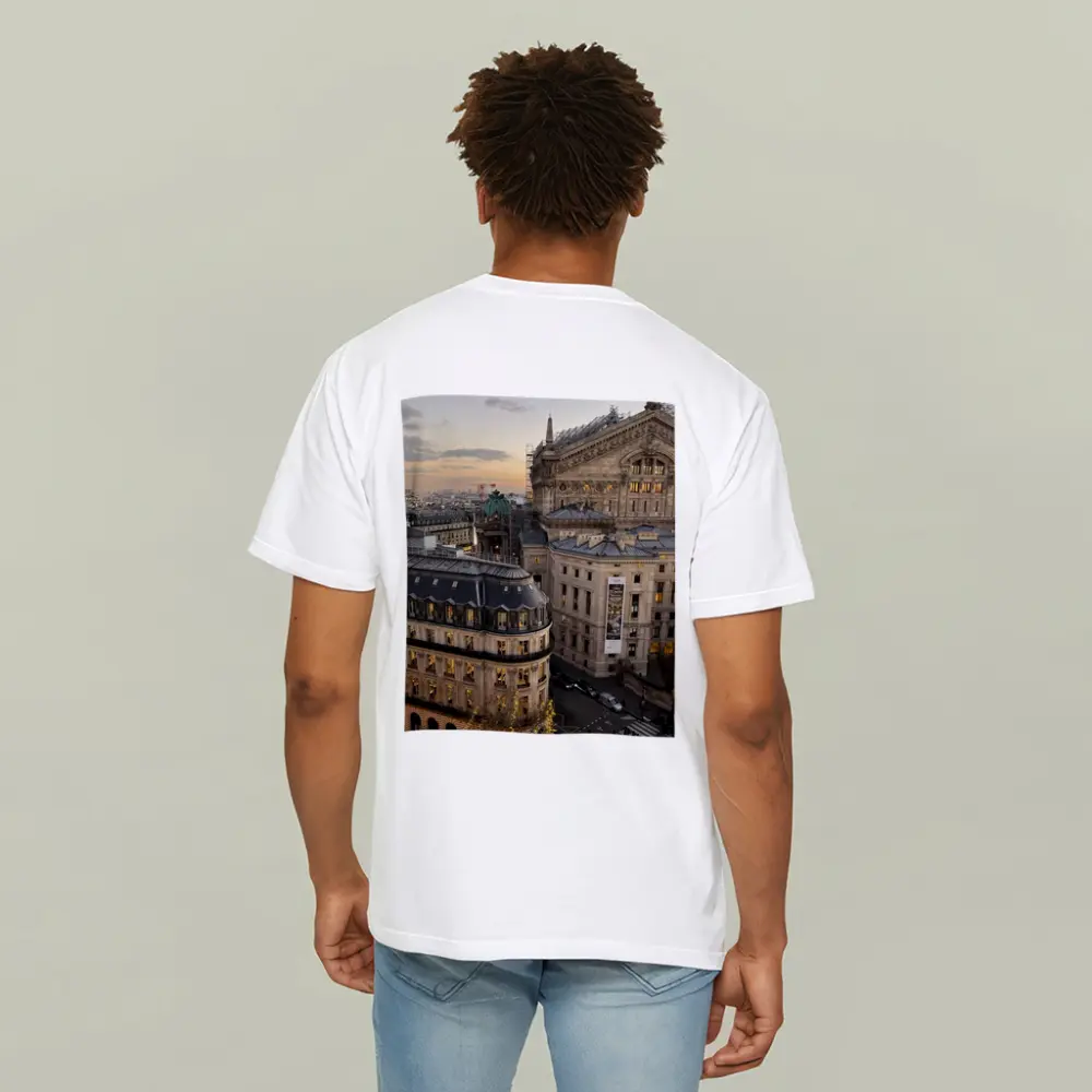 Paris Opera House Rooftop View At Sunset – T-Shirts