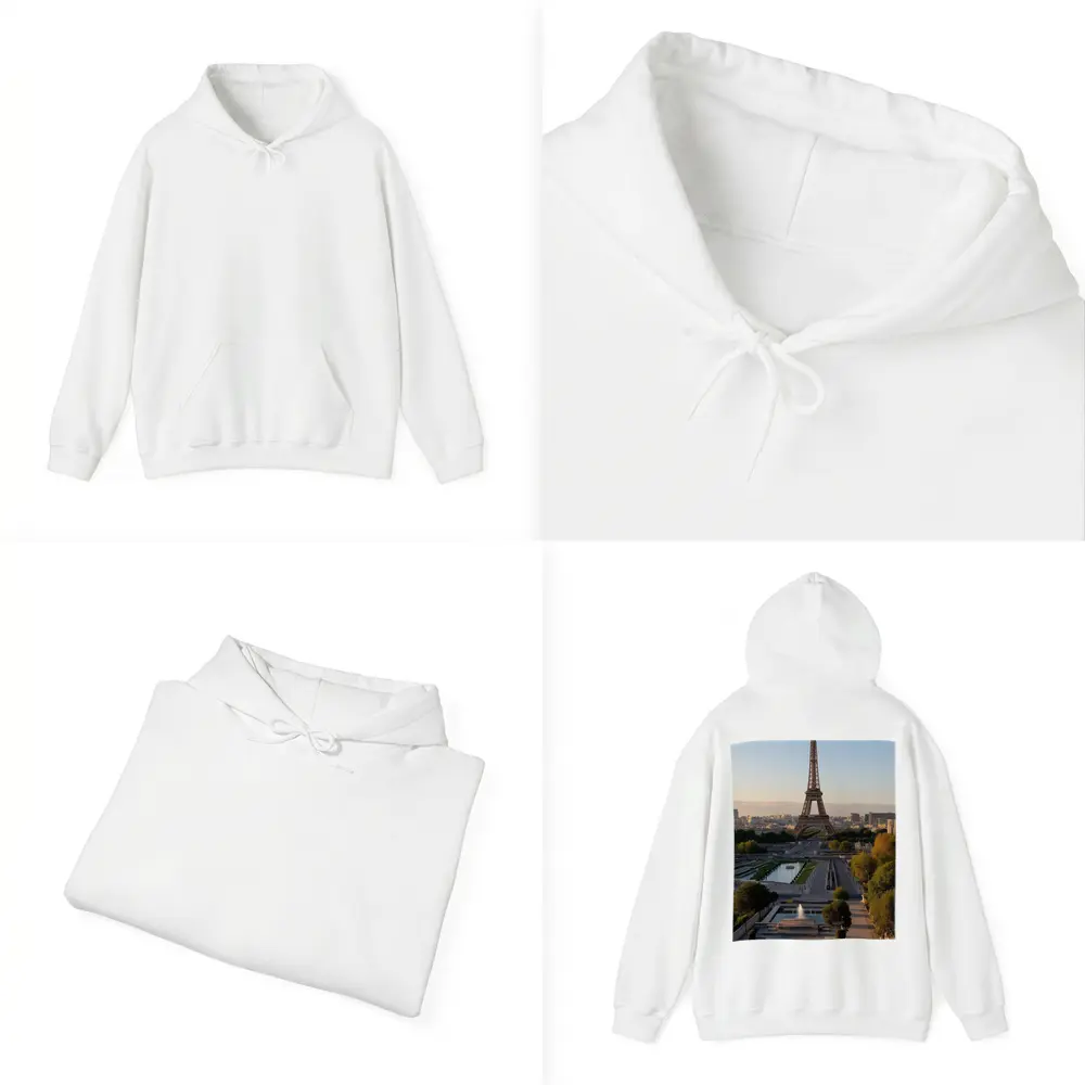 Eiffel Tower Paris City Skyline Golden Hour – Hoodies