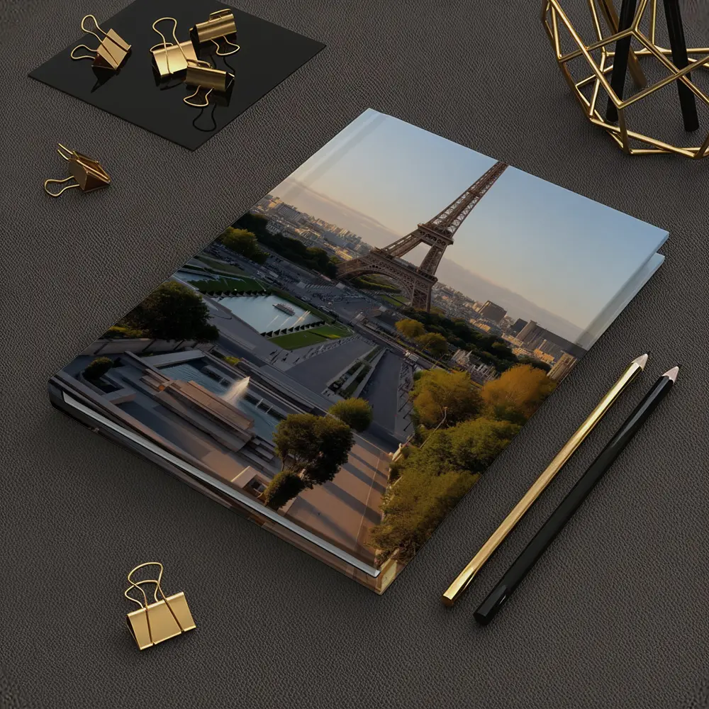 Eiffel Tower Paris City Skyline Golden Hour – Notebooks