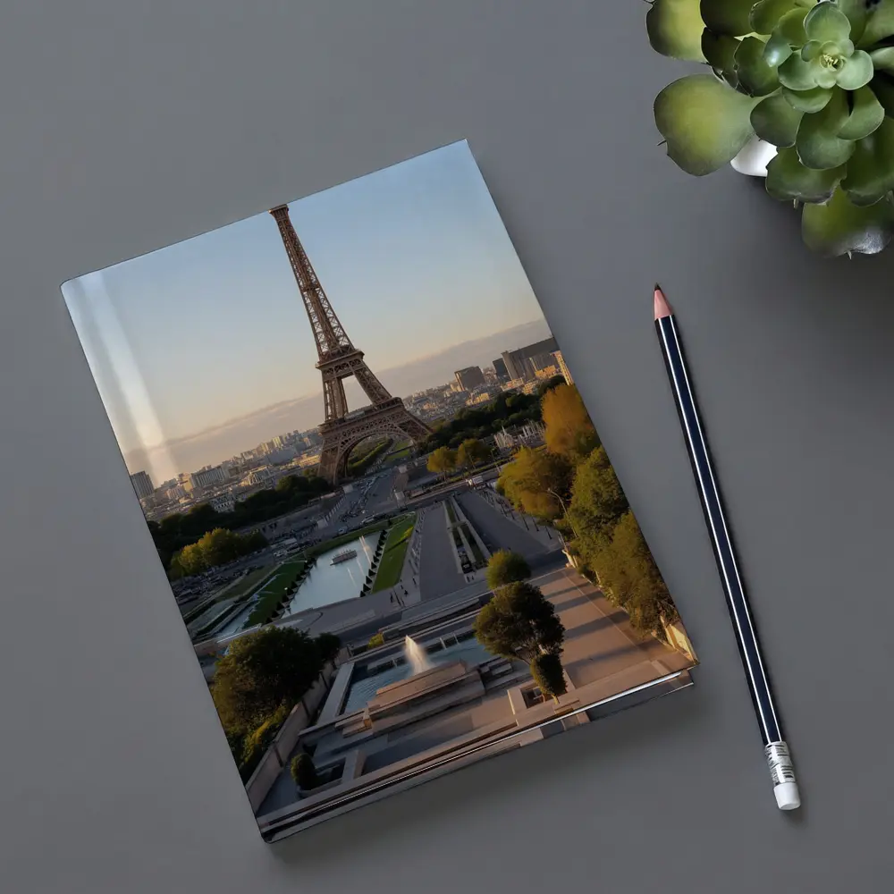 Eiffel Tower Paris City Skyline Golden Hour – Notebooks